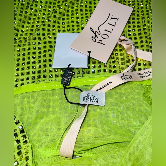 ALAMEA
Embellished Cut-Out Bandeau Maxi Dress in Pear Green - Picture 6 of 7